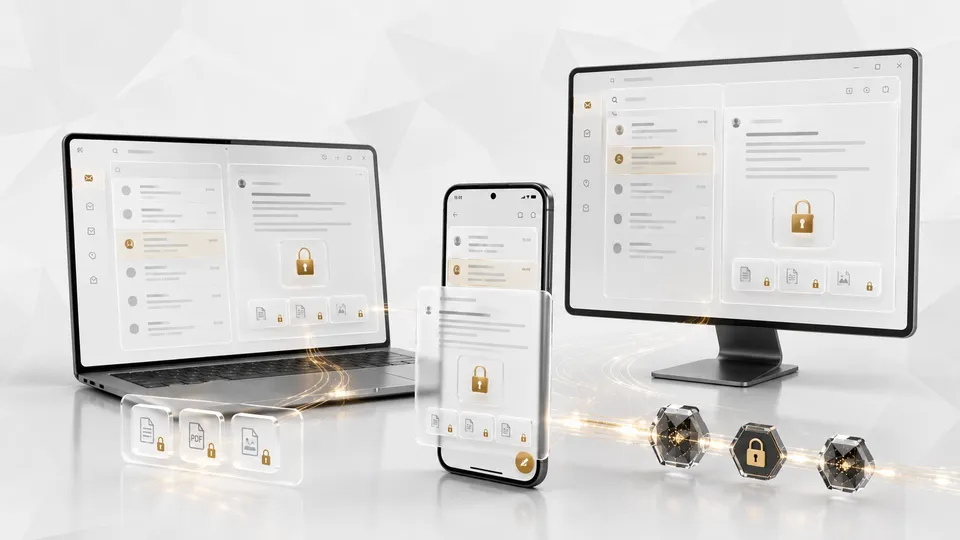 Unlike Mail — product render.